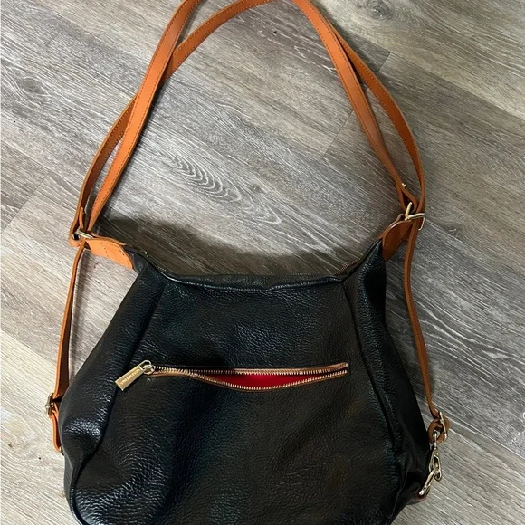 Valentina Black and Brown Crossbody Bag - Picture 3 of 3